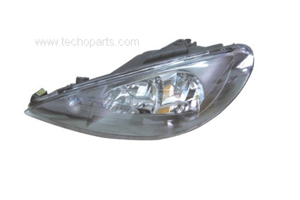 Peugeot 206 Head Lamp crystal black