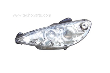 Peugeot 206 Head Lamp with angel eye